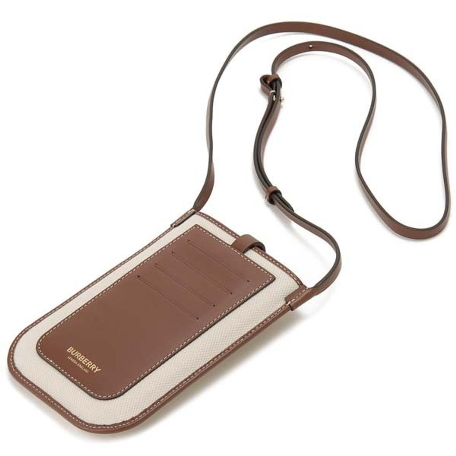 Burberry バーバリー スマートフォンケース タンブラウン Burberry ショルダーバッグ ポシェット Buyma