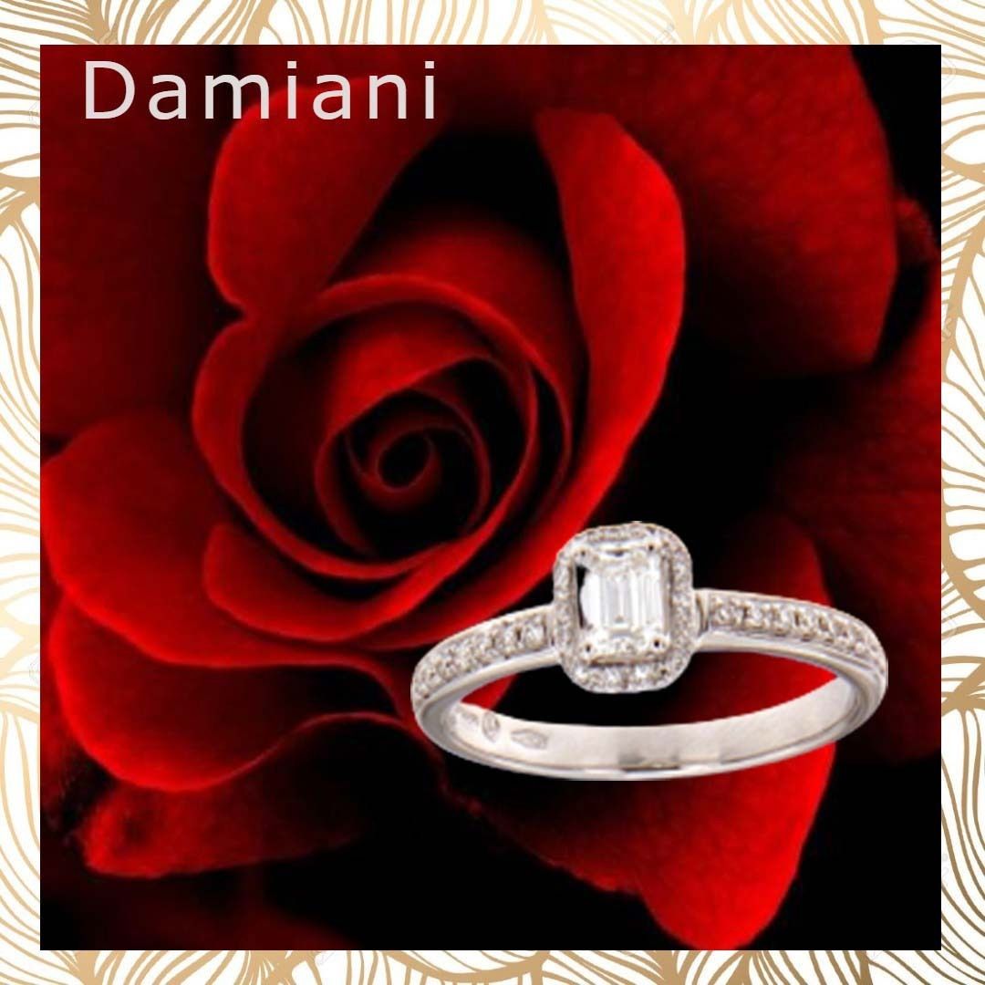 ダミアーニ】ミヌー0.30ctエメラルドカットダイヤ☆WGリング (Damiani