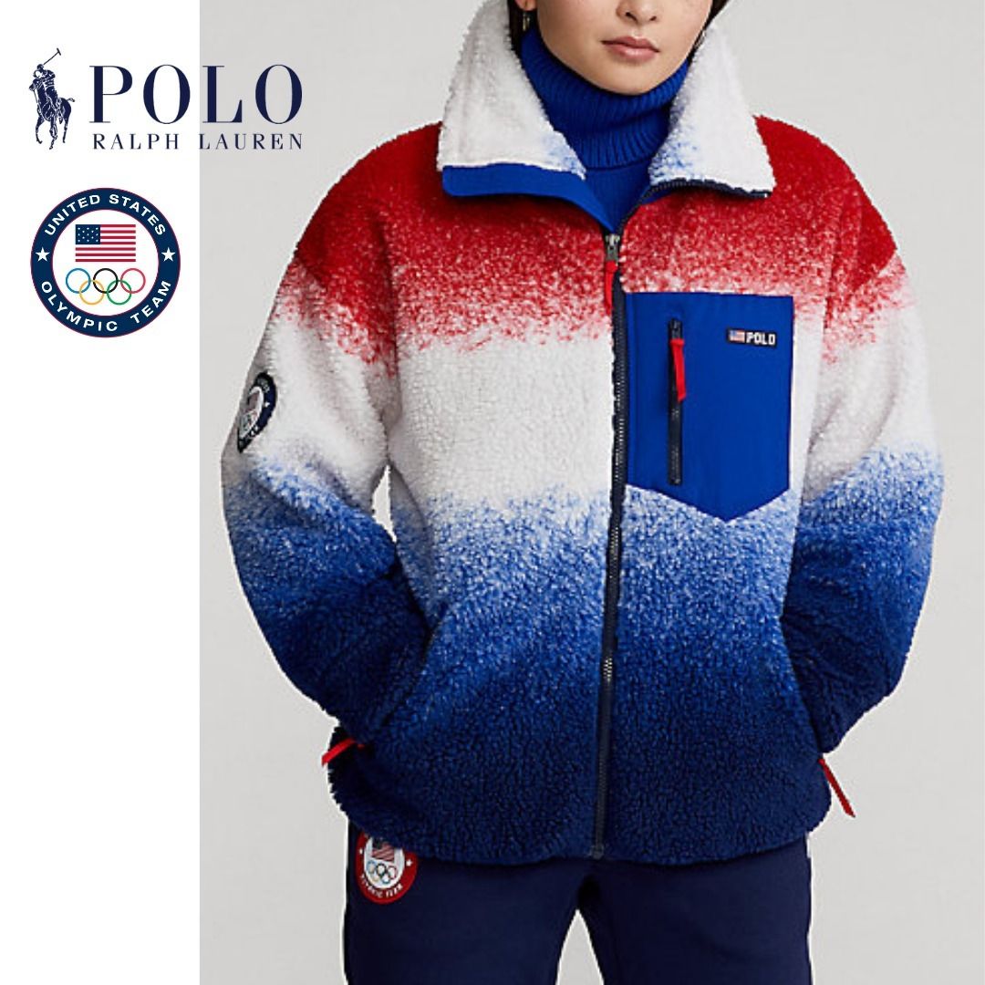 北京五輪USA公式【ポロラルフローレン】USA製フリースジャケット (POLO 新品在庫あり POLO フリースジャケット ポロラルフローレン LAUREN RALPH その他