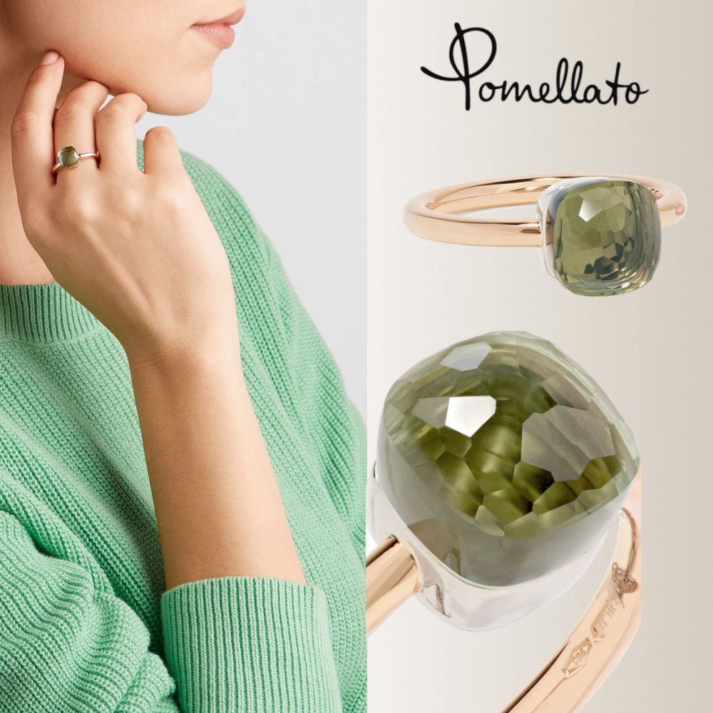 ◇Pomellato◇ 18K ローズゴールド プラジオライト リング (Pomellato ◇Pomellato◇ 18K ローズゴールド プラジオライト リング (Pomellato
