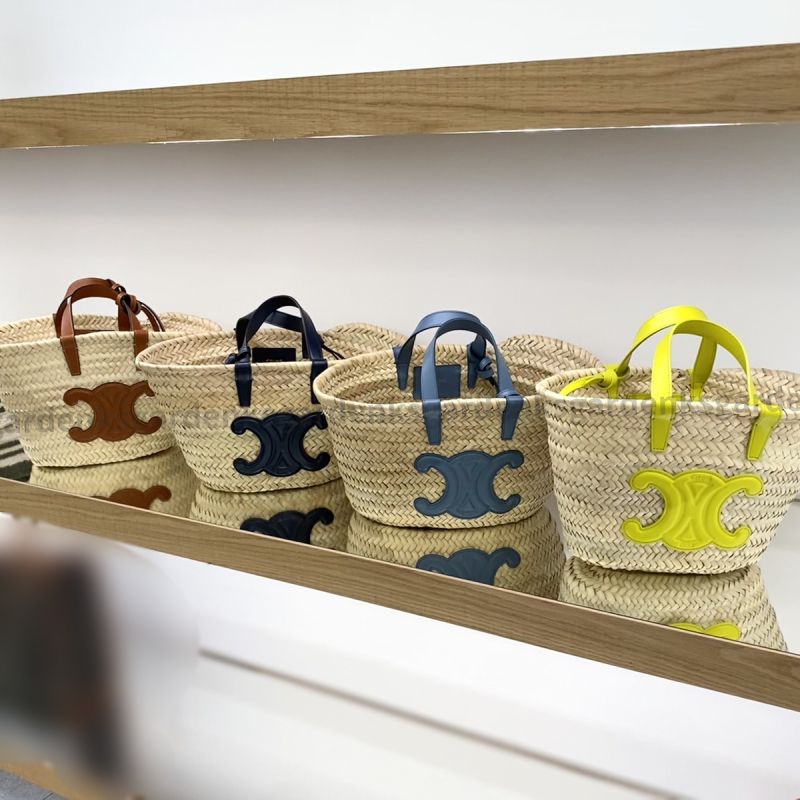 CELINE☆ティーン トリオンフ クラシック パニエ ラフィア☆即納 CELINE☆ティーン トリオンフ クラシック パニエ ラフィア☆即納