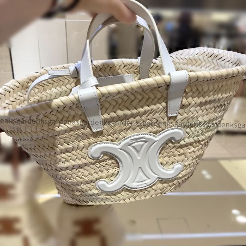 CELINE☆ティーン トリオンフ クラシック パニエ ラフィア☆即納 CELINE☆ティーン トリオンフ クラシック パニエ ラフィア☆即納