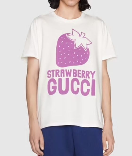 可愛い☆【GUCCI】チルドレンズ “STRAWBERRY GUCCI” Tシャツ-