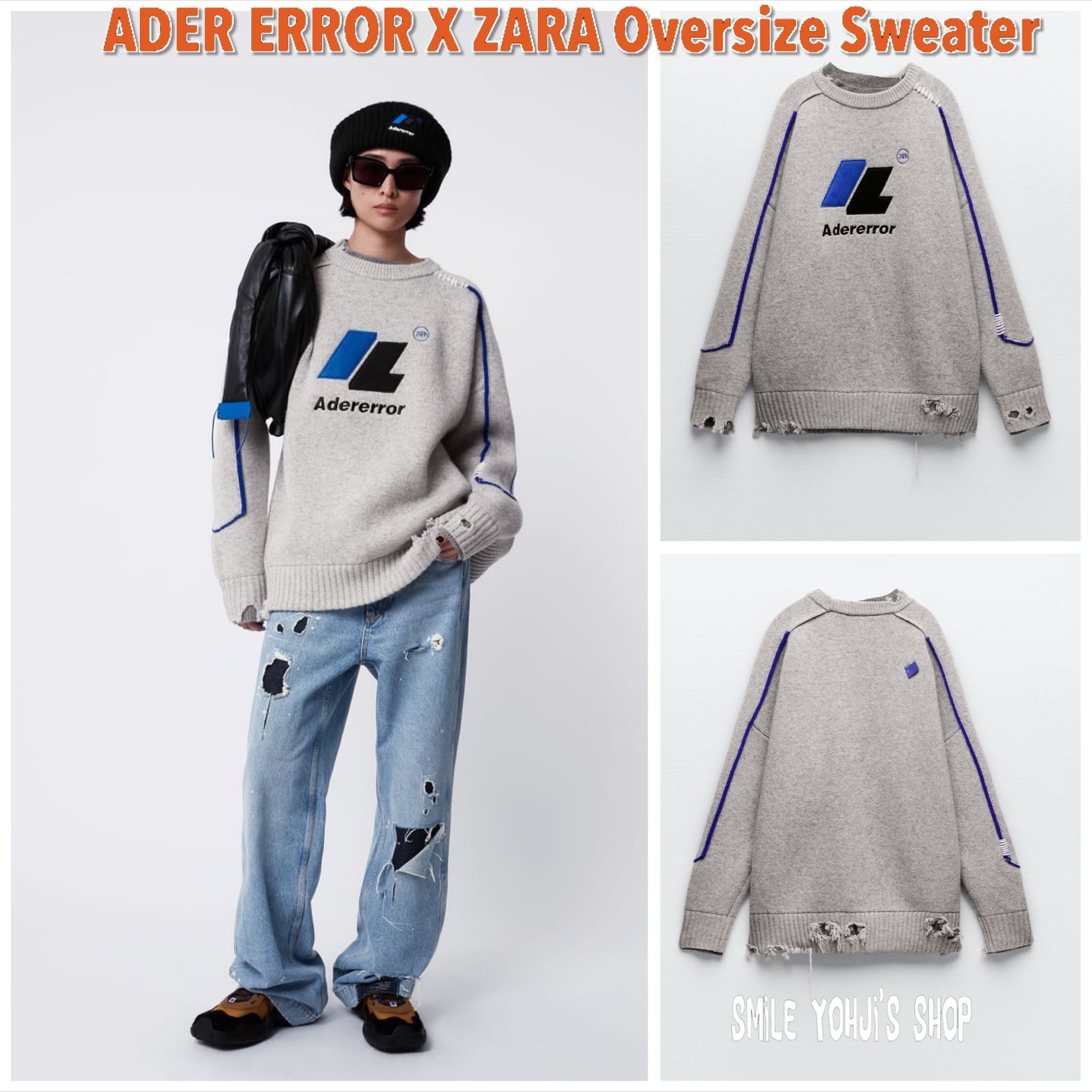 ADER ERRORアーダーエラーグレー Vネックセーター ベスト - メルカリ