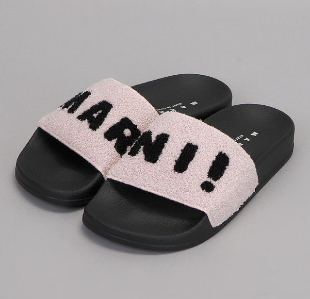 超特価セール開催！！ ☆MARNI☆ ロゴ ラバー テリークロスアッパー サンダル (MARNI 靴