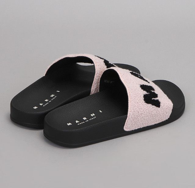 人気激安 ☆MARNI☆ ロゴ (MARNI サンダル テリークロスアッパー ラバー 靴