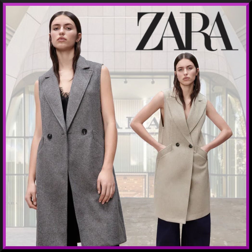 国内発送☆ZARA☆ダブルブレスト ソフトベスト【送料込】 (ZARA/ベスト 国内発送☆ZARA☆ダブルブレスト ソフトベスト【送料込】 (ZARA/ベスト