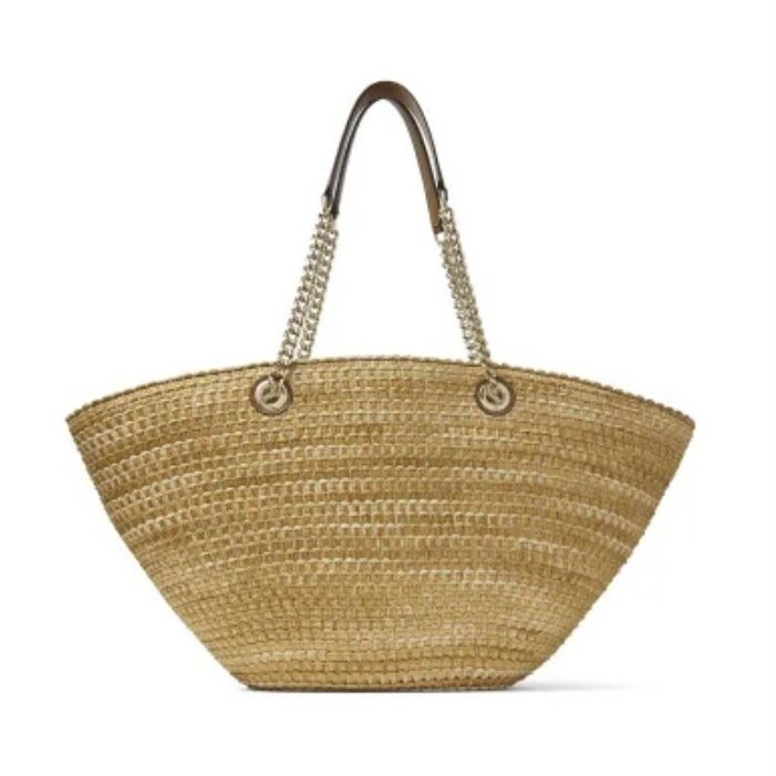 JIMMY CHOO】MARI RAFFIA TOTE/S バスケットバッグ (Jimmy Choo/かご ...