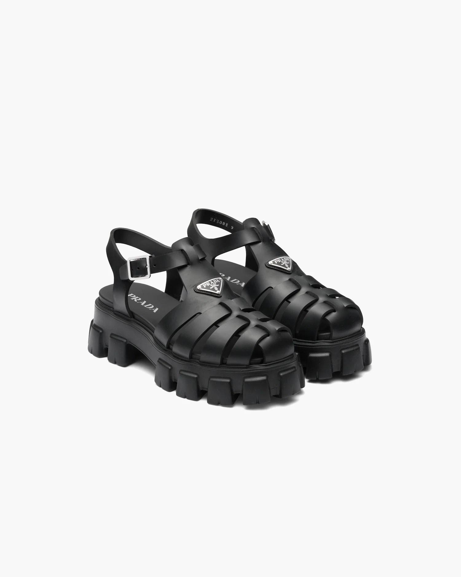 PRADA 関税込 ラバー サンダル (PRADA/サンダル) 2X3083_3LKK_F0002 PRADA 関税込 ラバー サンダル (PRADA/サンダル) 2X3083_3LKK_F0002