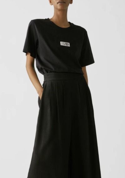 MM6 Maison Margiela ロゴコットンTシャツ/BLACK (MM6 Maison Margiela