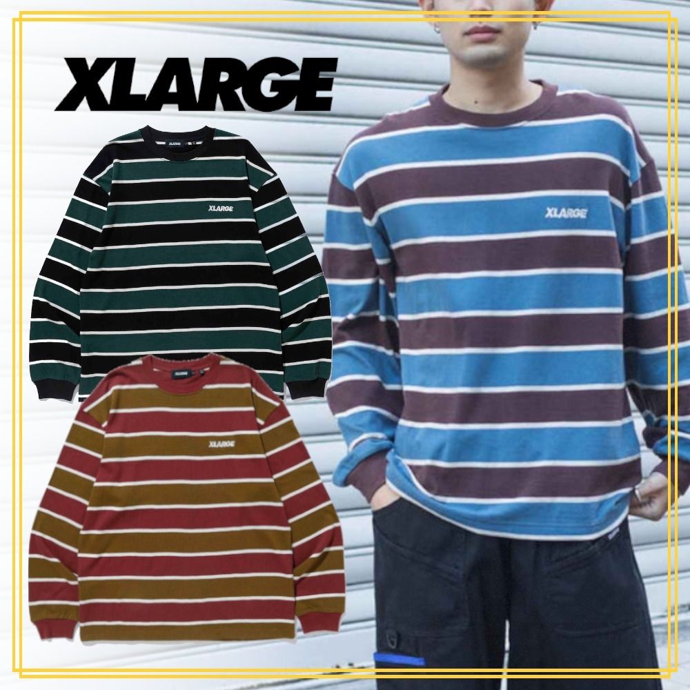 早い者勝ち XLARGE STANDARD LOGO L/S STRIPE TEE 完売間近 (X-Large/T 早い者勝ち XLARGE STANDARD LOGO L/S STRIPE TEE 完売間近 (X-Large/T