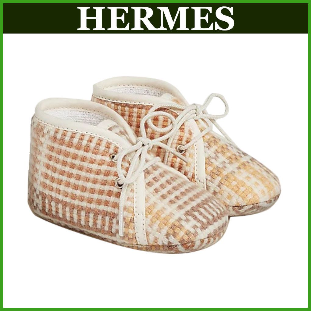 HERMES♤出産祝いに!ルーミーモザイク ベビーシューズPAF (HERMES ...