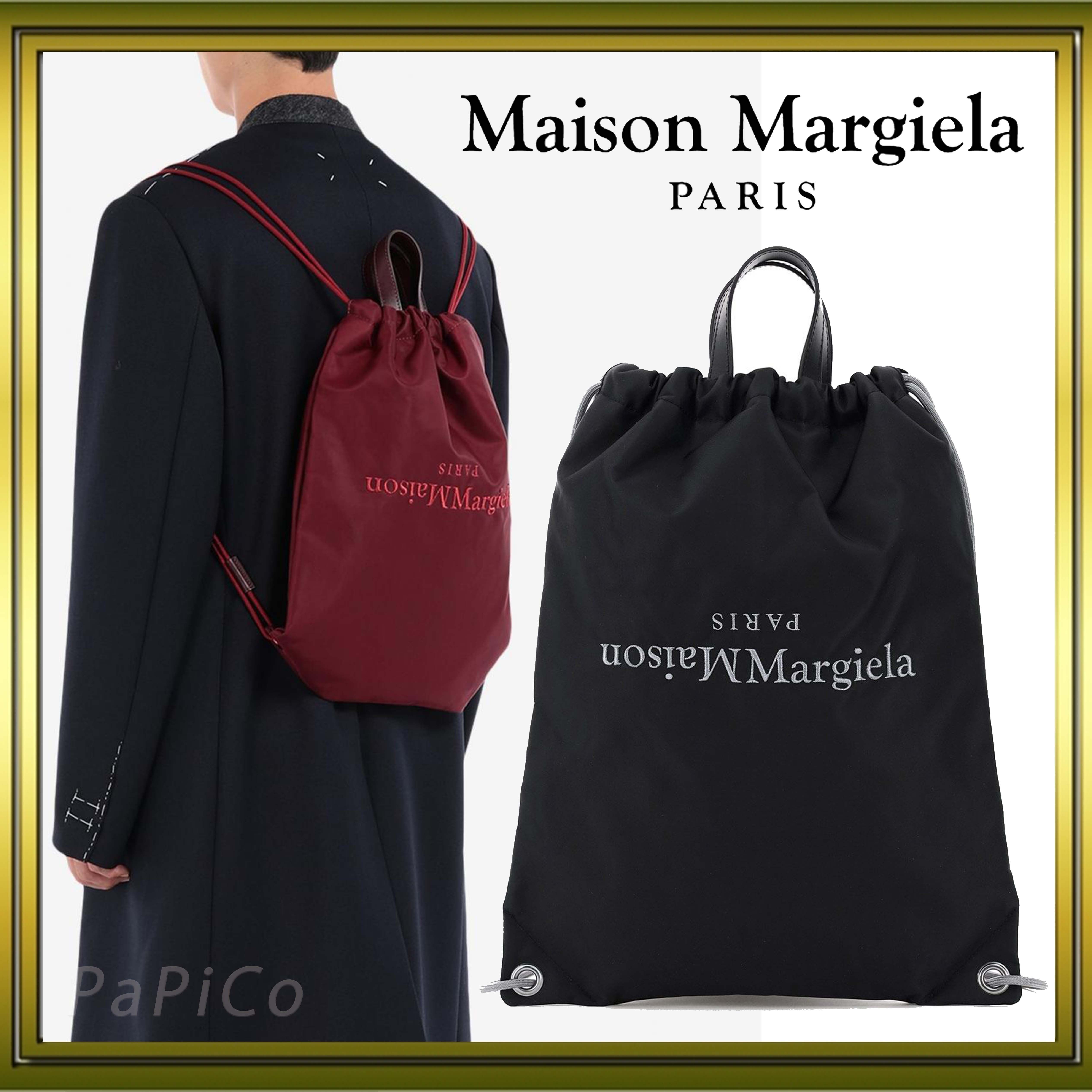 関送込】MAISON MARGIELA ナイロン ハンドル付き バックパック (Maison クリアランス売筋品 マルジェラ ナイロン ナップサック トートバッグ