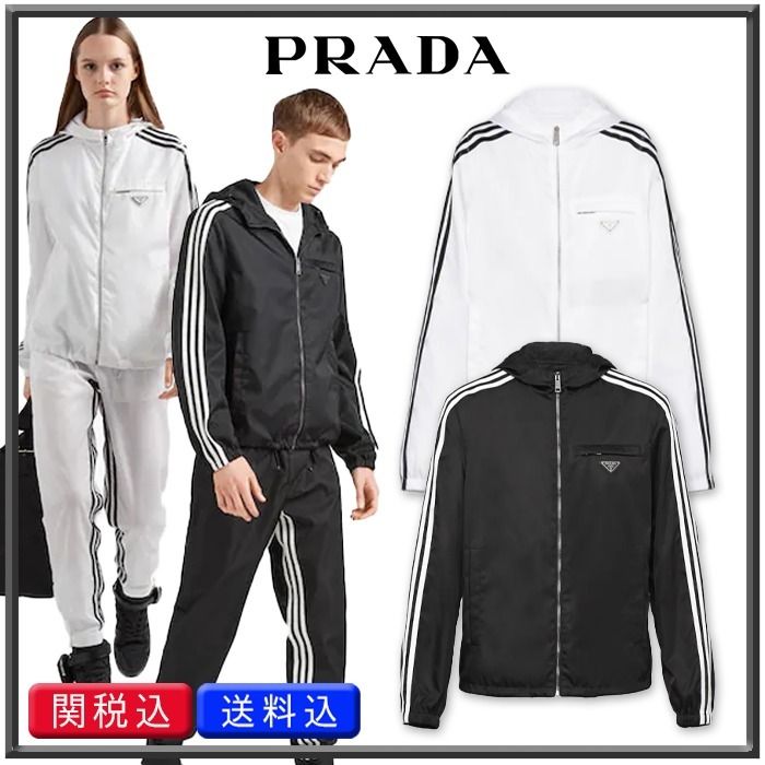 関税込 新作 PRADA アディダスコラボ☆ トラックジャケット ロゴ 関税込 新作 PRADA アディダスコラボ☆ トラックジャケット ロゴ