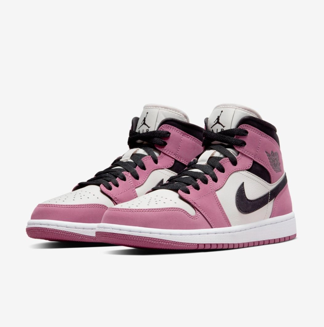 Air Jordan 1 Mid Berry Pinkハイカットスニーカー