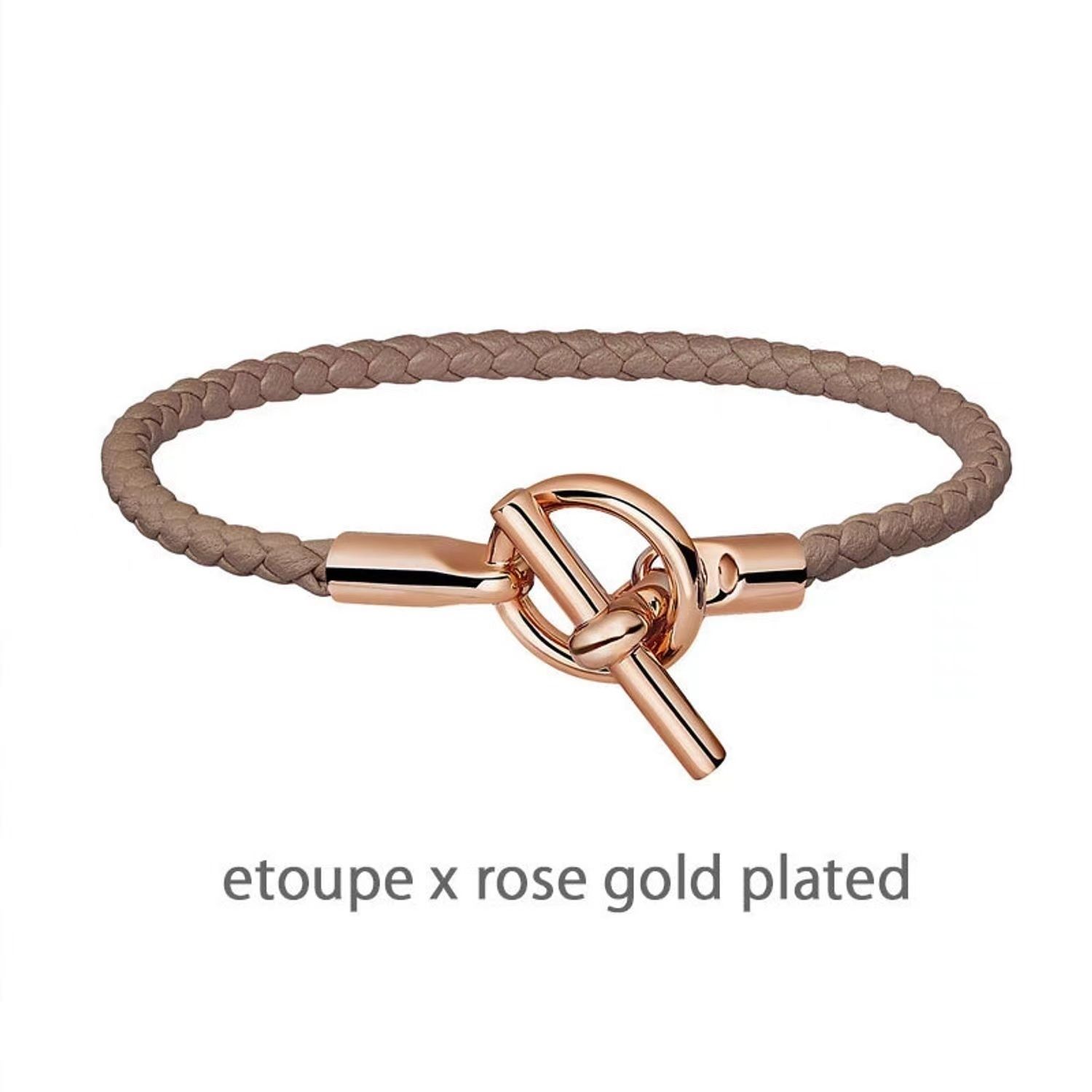 HERMES★Glenan★レザーブレスレット グレナン ローズゴールド 国内即送】エルメスGlenanグレナン☆大人気レザーブレスレット