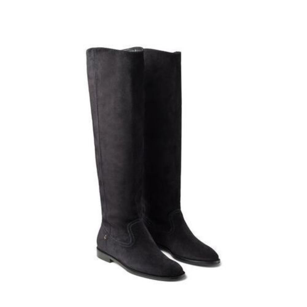 JimmyChoo BREE FLAT スエード ニーハイ フラット ブーツ Black (Jimmy ...