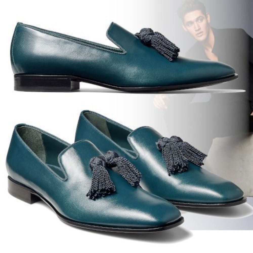 JimmyChoo FOXLEY タッセル付き カーフレザー ローファー Ocean (Jimmy JimmyChoo FOXLEY タッセル付き カーフレザー ローファー Ocean (Jimmy