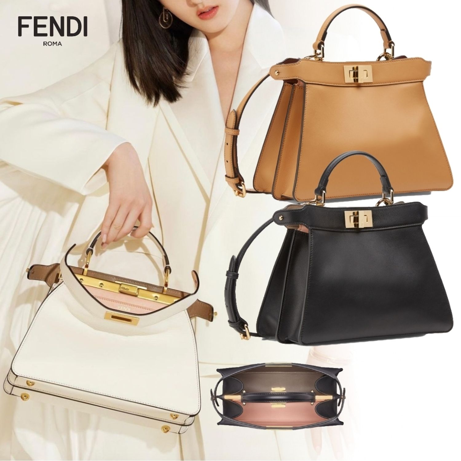 Fendi ピーカブー アイシーユー スモール カーフレザー 2way Fendi ハンドバッグ 8bn327afl0f1e8b 8bn327afl0f1e8a 8bn327afl0f1e8c Buyma