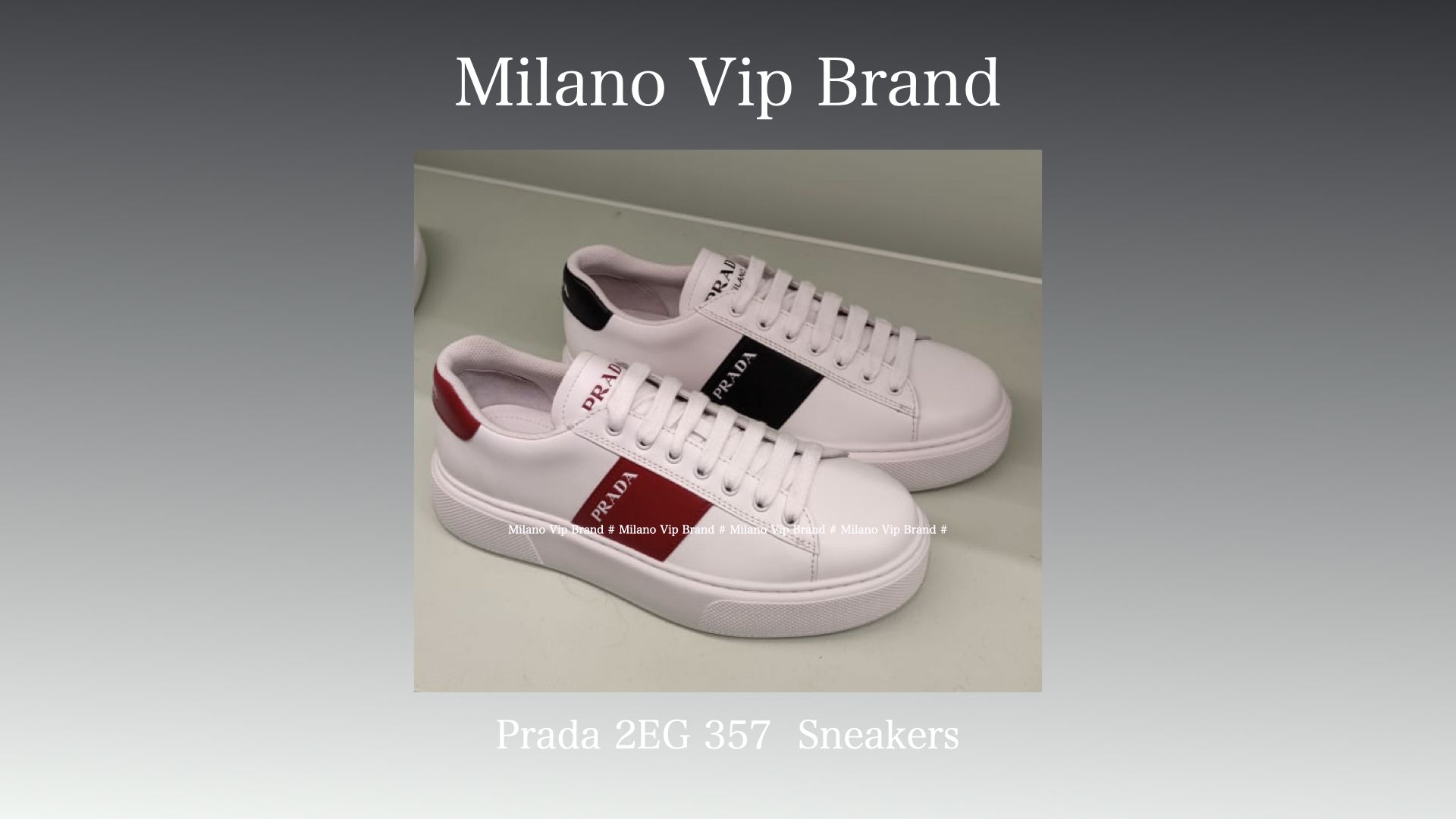 PRADA メンズスニーカー 2EG 357 ソフトカーフレザー (PRADA ...