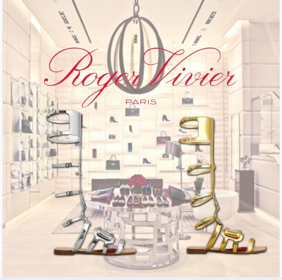 Roger Vivier グラディエーター メタルバックルサンダル (Roger Vivier Roger Vivier グラディエーター メタルバックルサンダル (Roger Vivier
