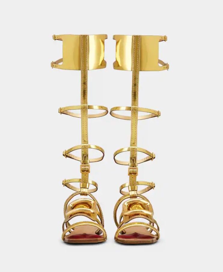 Roger Vivier グラディエーター メタルバックルサンダル (Roger Vivier Roger Vivier グラディエーター メタルバックルサンダル (Roger Vivier