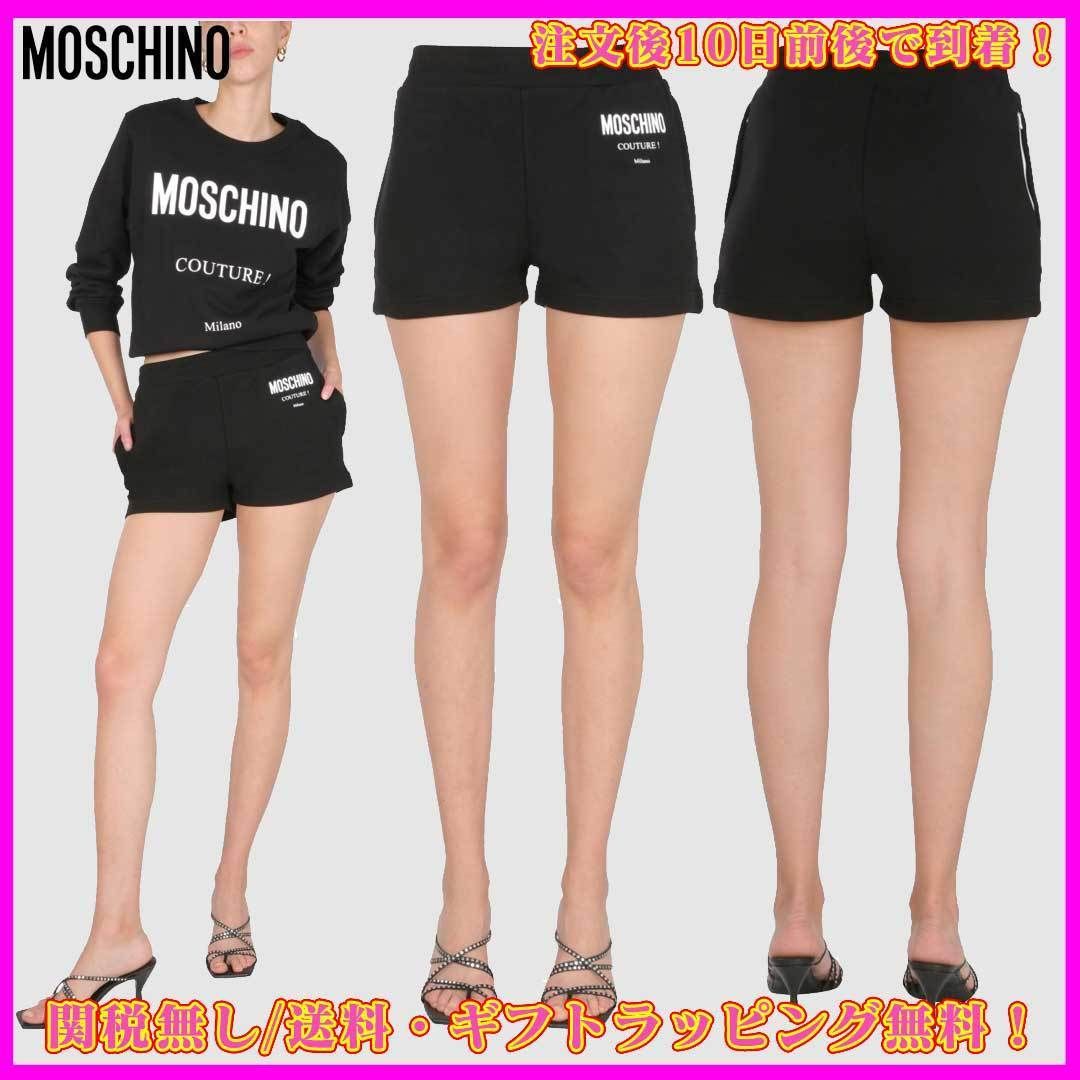 モスキーノ】ロゴ コットンスウェットショートパンツ (Moschino モスキーノ】ロゴ コットンスウェットショートパンツ (Moschino