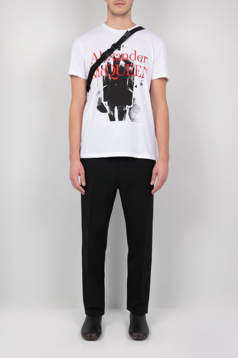 ALEXANDER MCQUEEN☆アトリエプリントコットンTシャツ関税送料込 ...