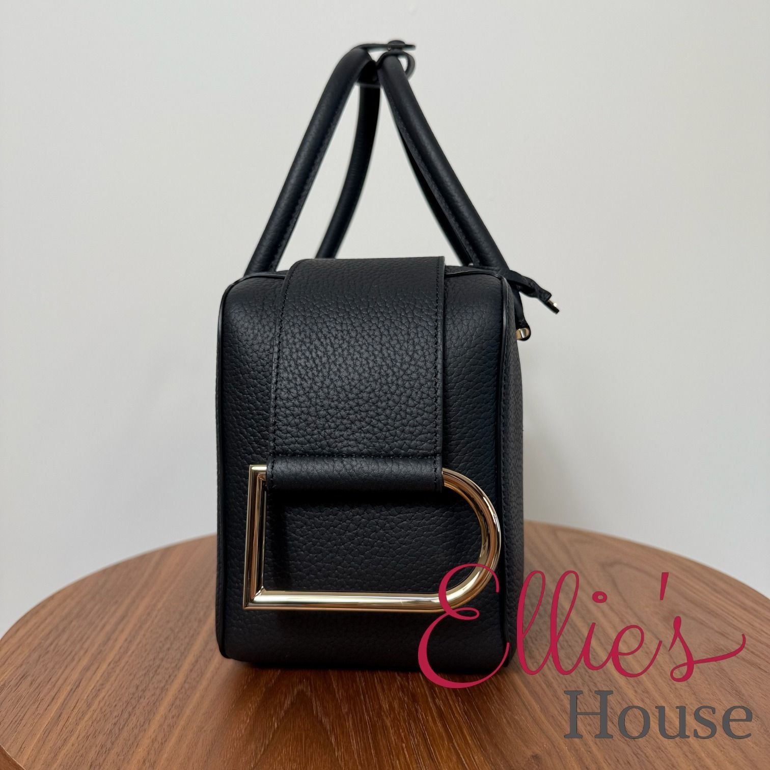 DELVAUX】デルヴォー レザーボストンバッグ シルバー金具