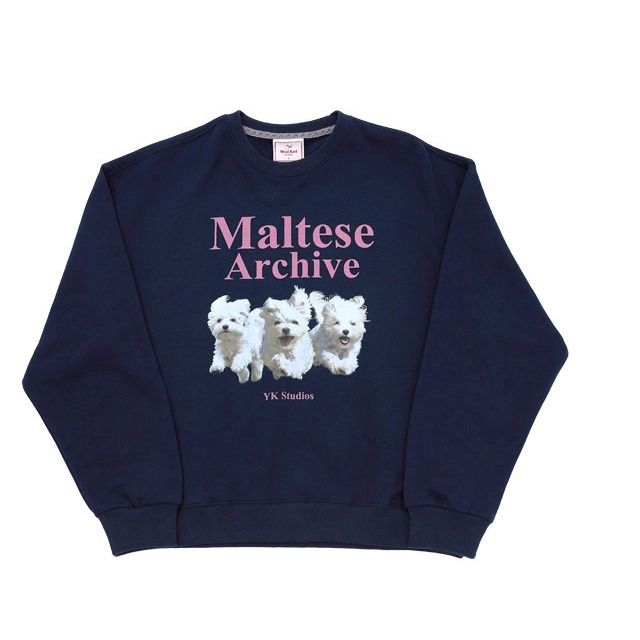 スウェット・トレーナー Wai Kei Maltese archive sweatshirts 4BKH111 Wai Kei☆ユニセックス☆Maltese archive sweatshirts 全3色