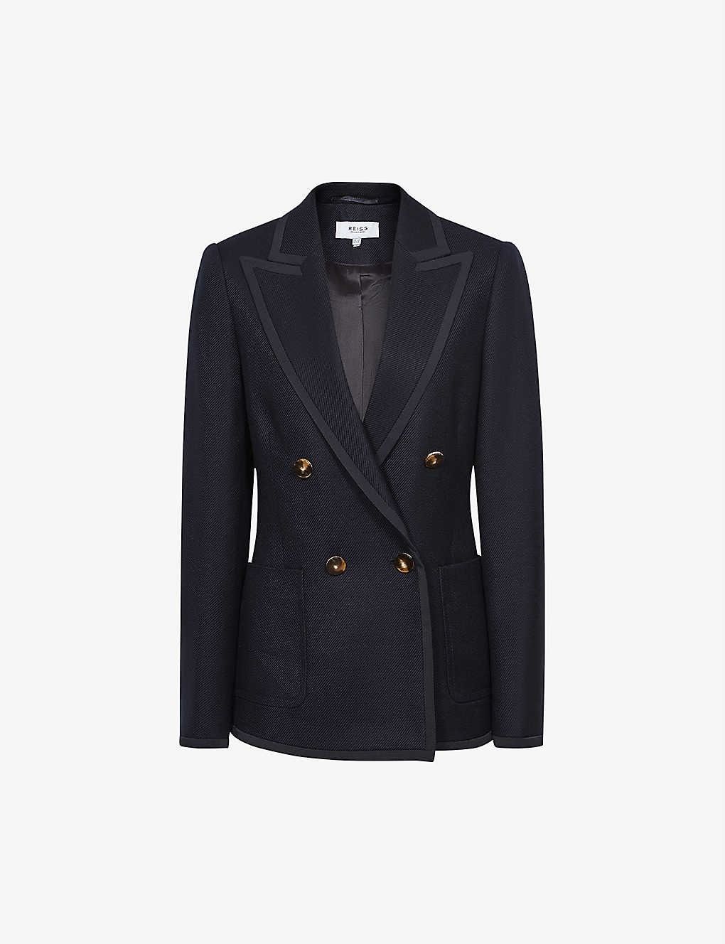 海外限定】REISS ブレザー☆Gia double-breasted twill blazer (REISS ...