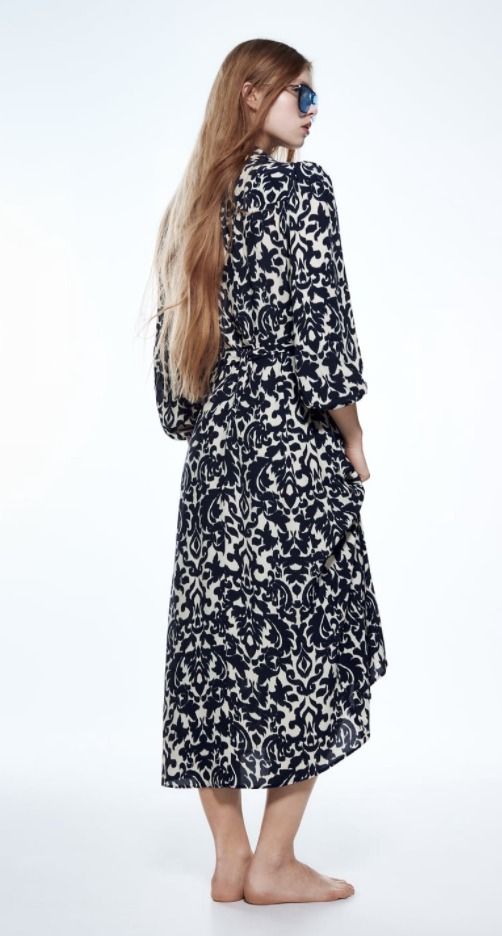 スペイン発送◎ZARA♪カジュアルプリントミディワンピース◎新作 (ZARA スペイン発送◎ZARA♪カジュアルプリントミディワンピース◎新作 (ZARA