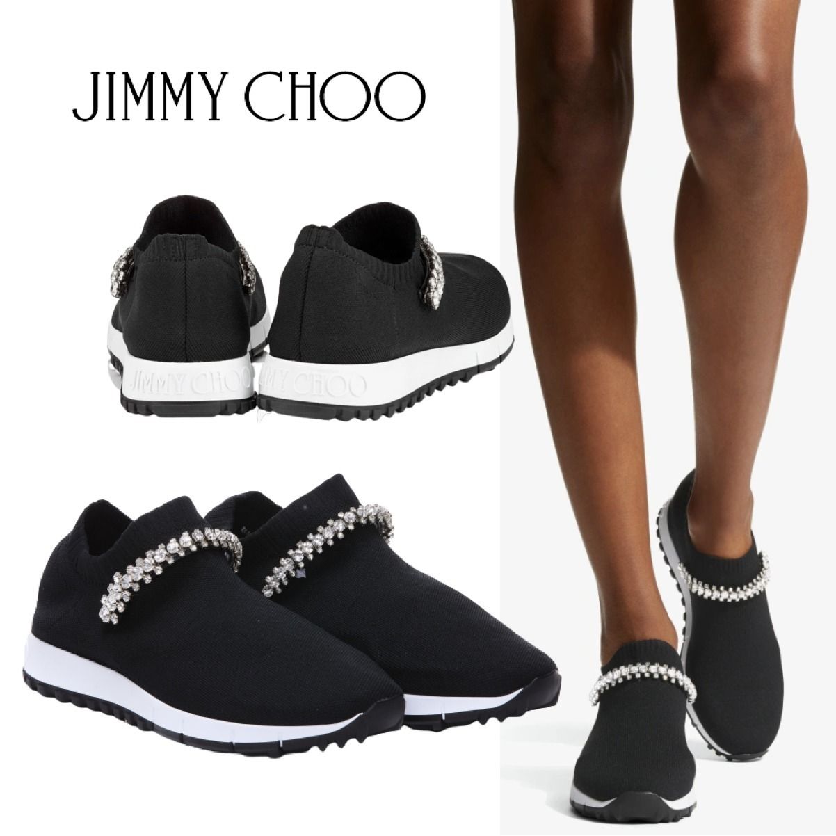 Jimmy choo ジミーチュウ　verona クリスタル ビジュースニーカー