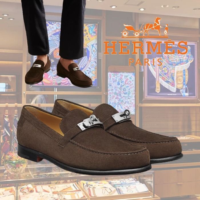 青色のジャケットにピッタリ♪ エルメス 靴 メンズ (HERMES/ドレス ...