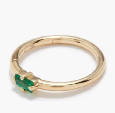 LIZZIE MANDLER エメラルド ゴールドシングルピアス (Lizzie Mandler LIZZIE MANDLER エメラルド ゴールドシングルピアス (Lizzie Mandler