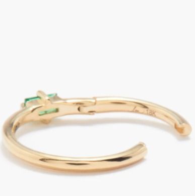 LIZZIE MANDLER エメラルド ゴールドシングルピアス (Lizzie Mandler LIZZIE MANDLER エメラルド ゴールドシングルピアス (Lizzie Mandler