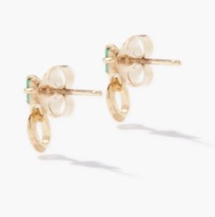 【大放出セール】 LIZZIE ゴールドシングルピアス◆関税込 MANDLER◆エメラルド ピアス LIZZIE MANDLER リンク エメラルド ゴールド ピアス (Lizzie Mandler