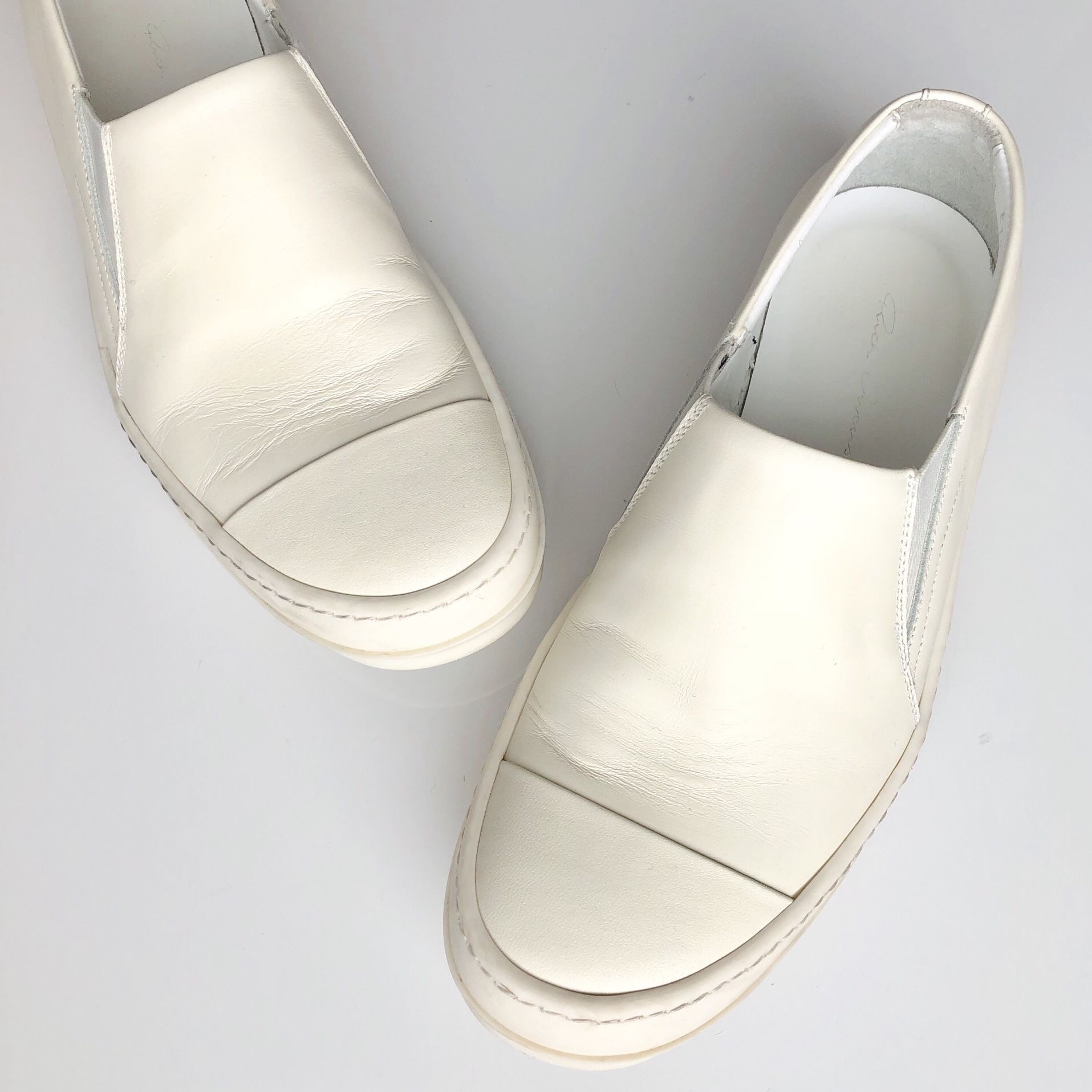 RICK OWENS☆スリッポン レザー ベージュ (RICK OWENS/スニーカー