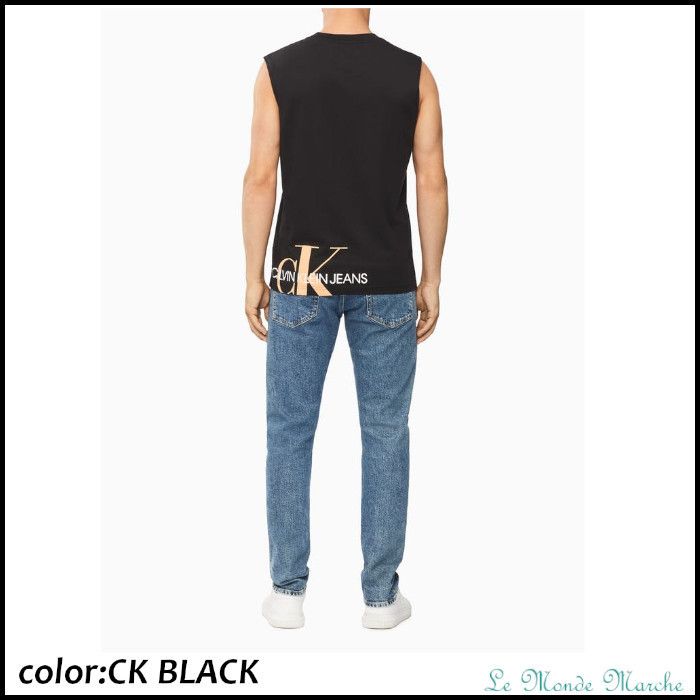 【Calvin Klein】マッスルタンク バックロゴ タンクトップ 白 黒 【Calvin Klein】マッスルタンク バックロゴ タンクトップ 白 黒