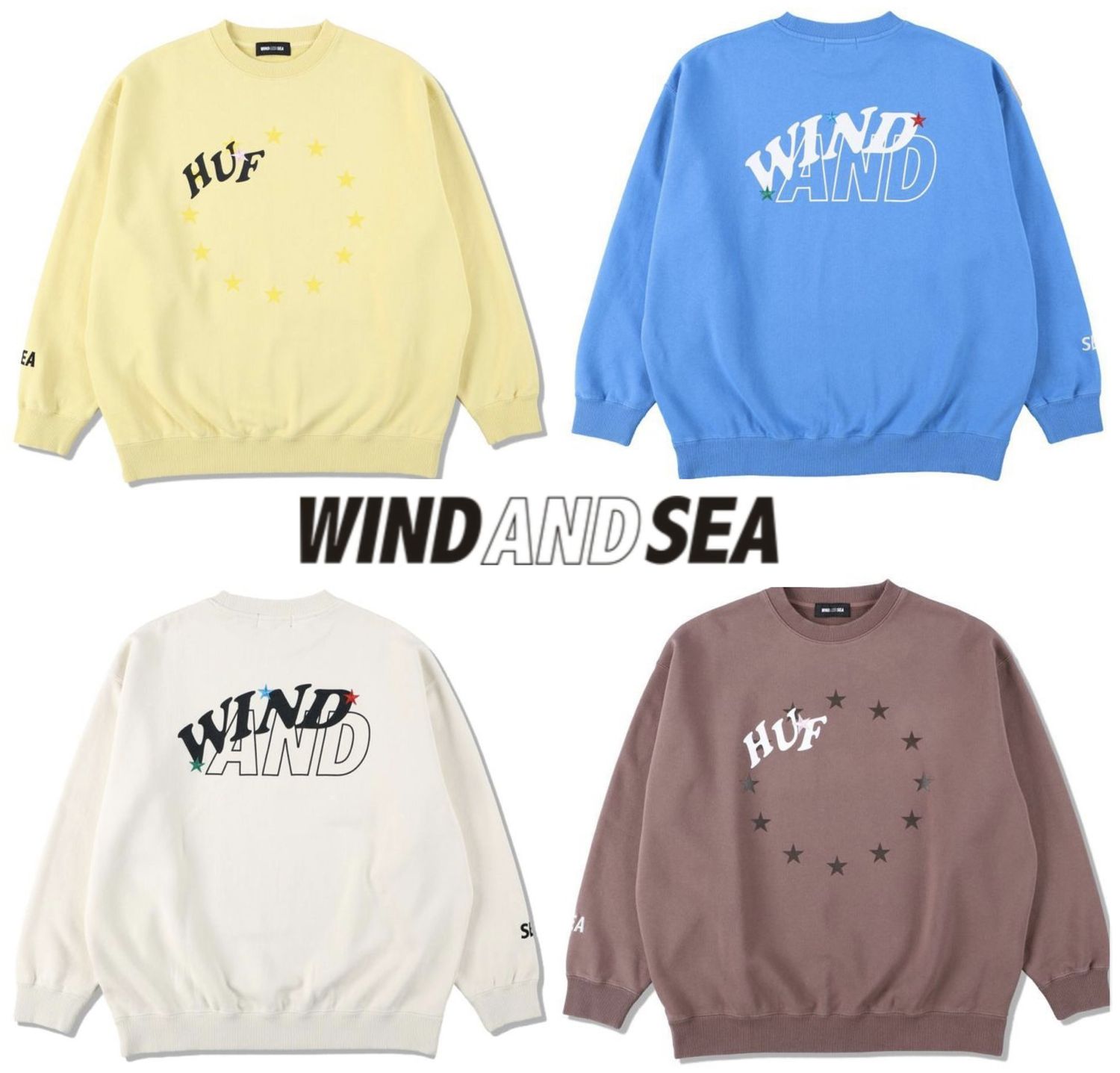 Huf Wind And Sea プリント スウェット キンプリ愛用 スウェット トレーナー Buyma