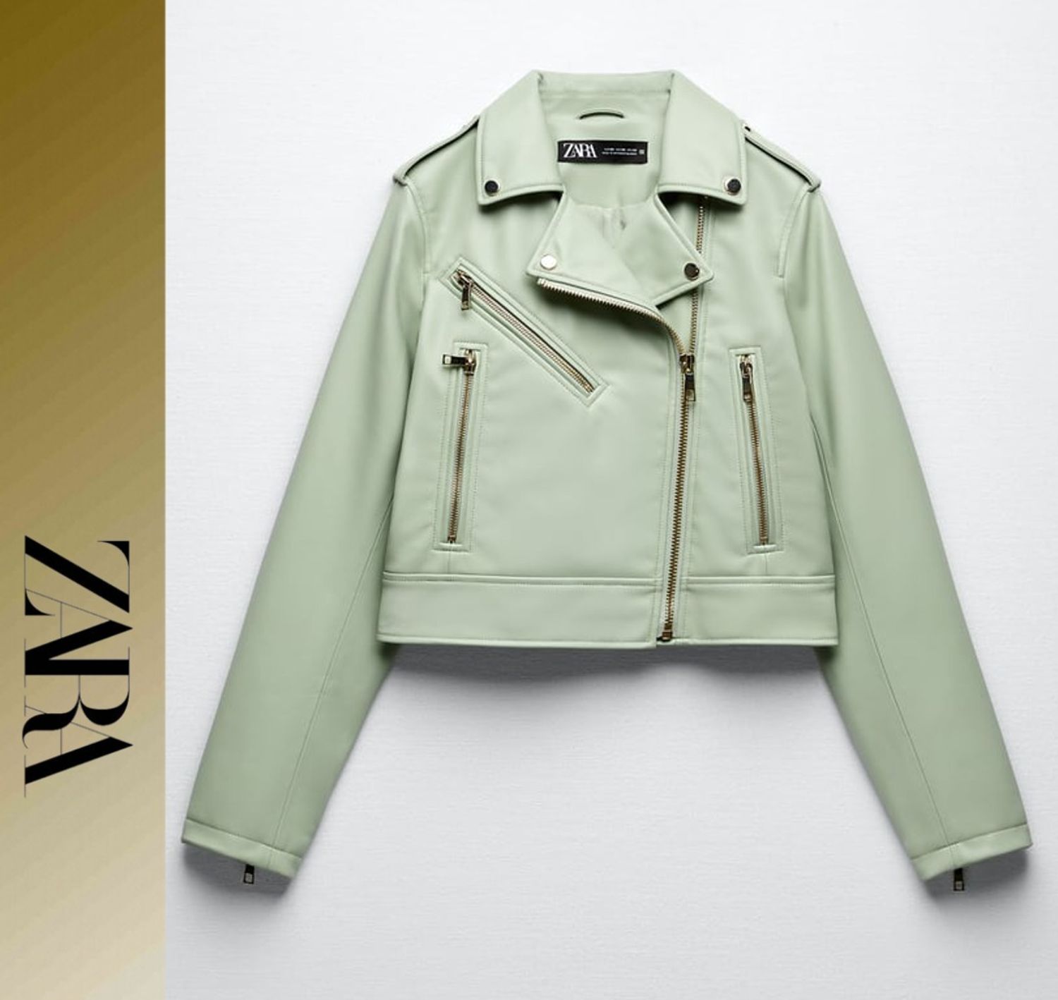 ドイツ発 Zara 新作 レザーライダースジャケット Mt Zara レザージャケット コート Buyma