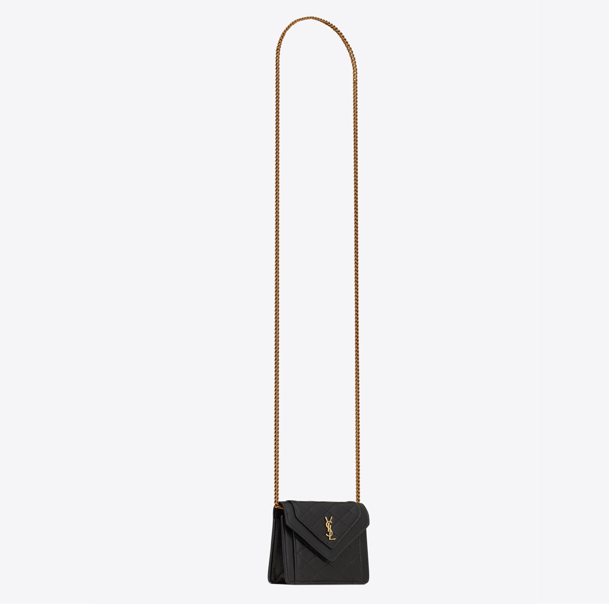 Saint Laurent】22SS ラムスキン チェーン マイクロミニバッグ (Saint ...