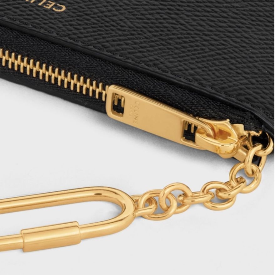 すぐ届く】CELINE フック付きコイン&カードポーチ ミニ財布 (CELINE