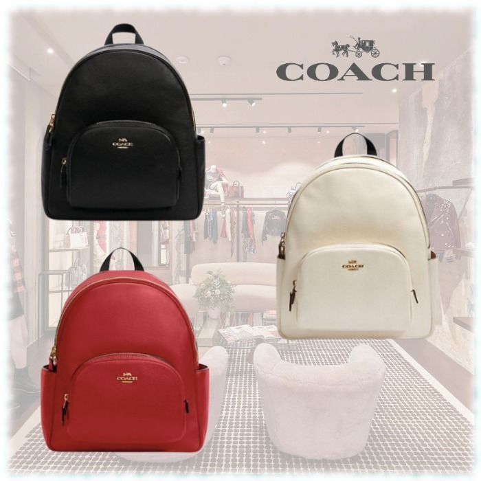 人気! Coach(コーチ) Court ロゴ レザー リュック (Coach/バック