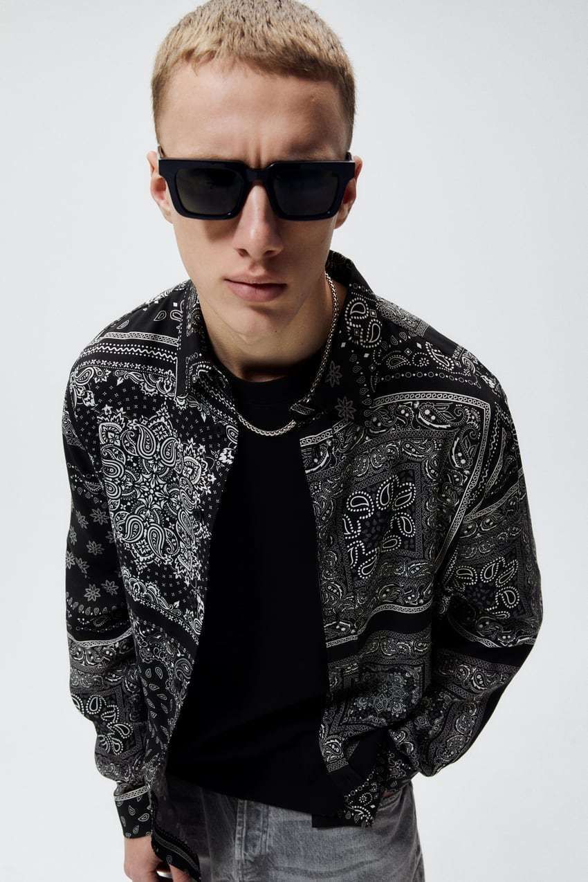 ☆ドイツ発/送関込*ZARA*新作*ペイズリープリント長袖シャツ/D☆ (ZARA ☆ドイツ発/送関込*ZARA*新作*ペイズリープリント長袖シャツ/D☆ (ZARA