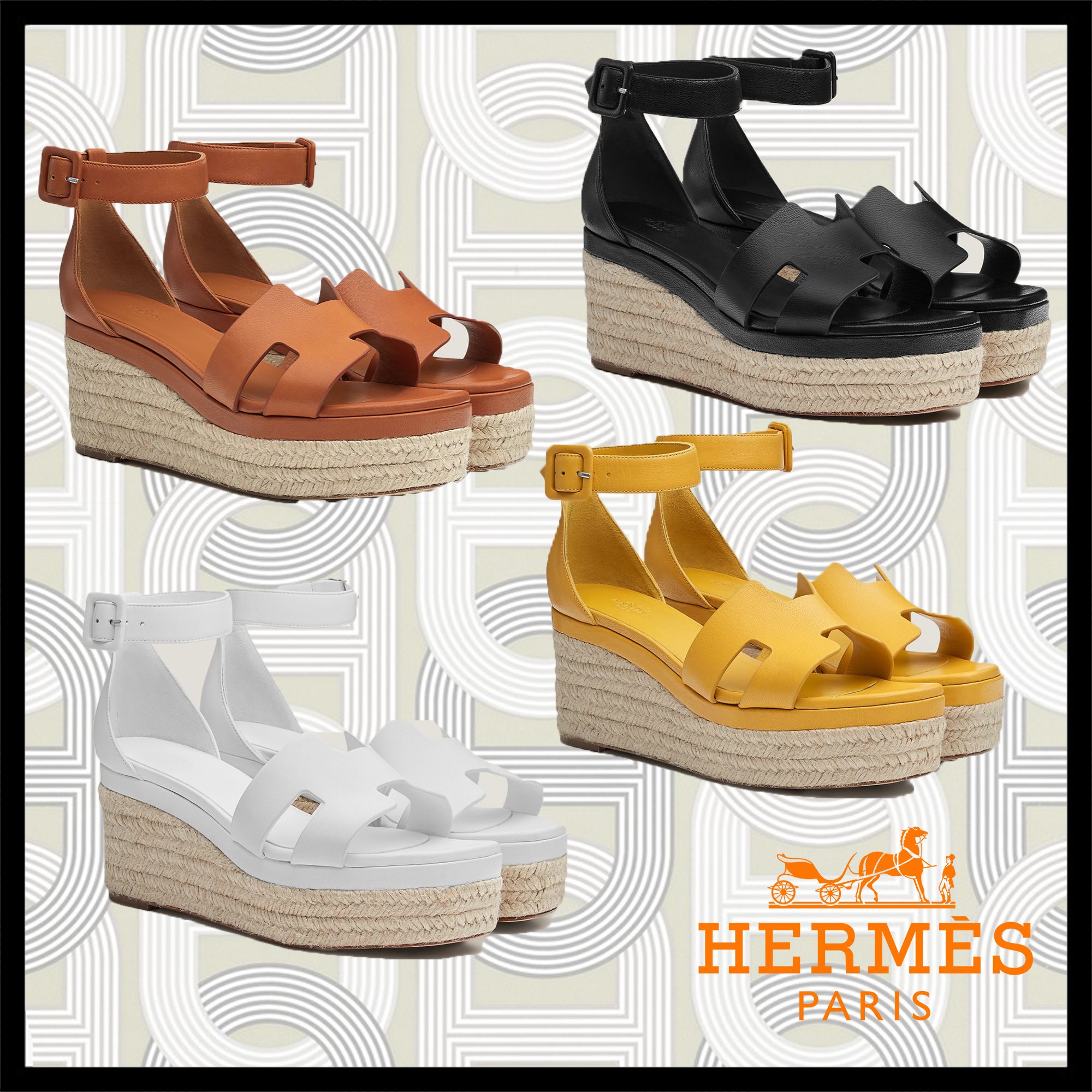22春夏新作!Hermes☆直営店買付 エスパドリーユ Elda (HERMES 22春夏新作!Hermes☆直営店買付 エスパドリーユ Elda (HERMES