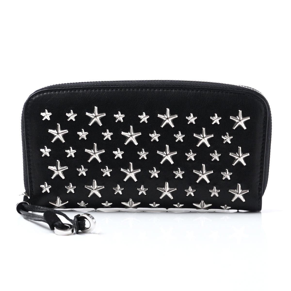 セール!JIMMY CHOO FILIPA スタースタッズ ブラック 黒 長財布 (Jimmy
