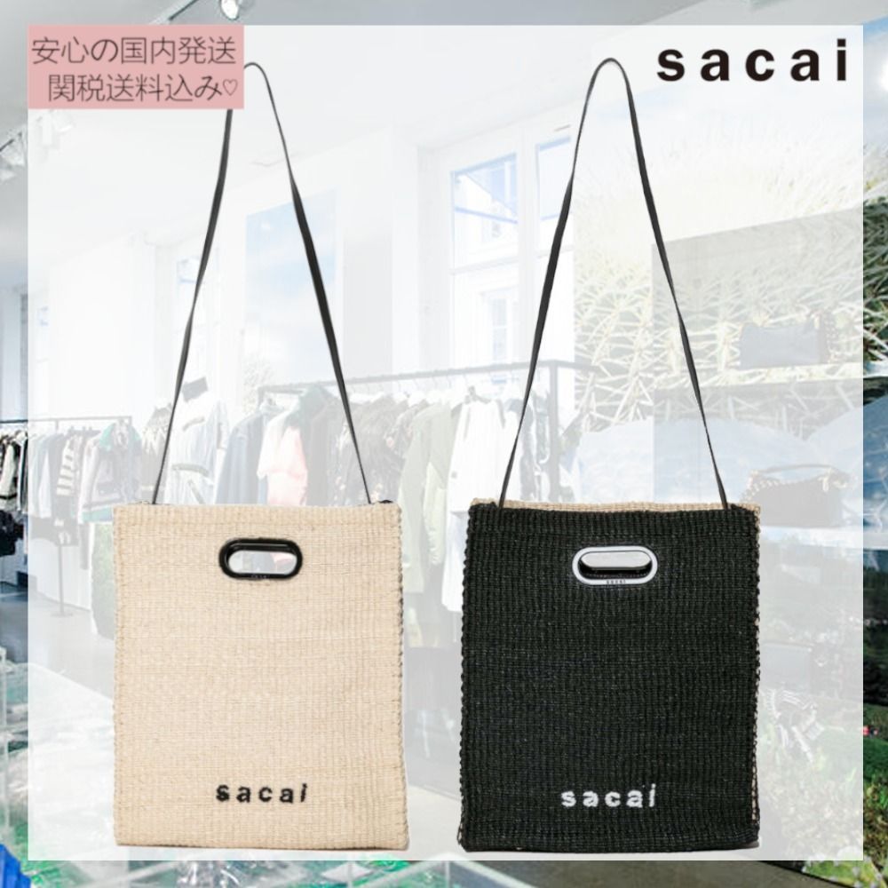国内発【sacai】アバカ ショッパーバッグ ミディアム (sacai 国内発【sacai】アバカ ショッパーバッグ ミディアム (sacai