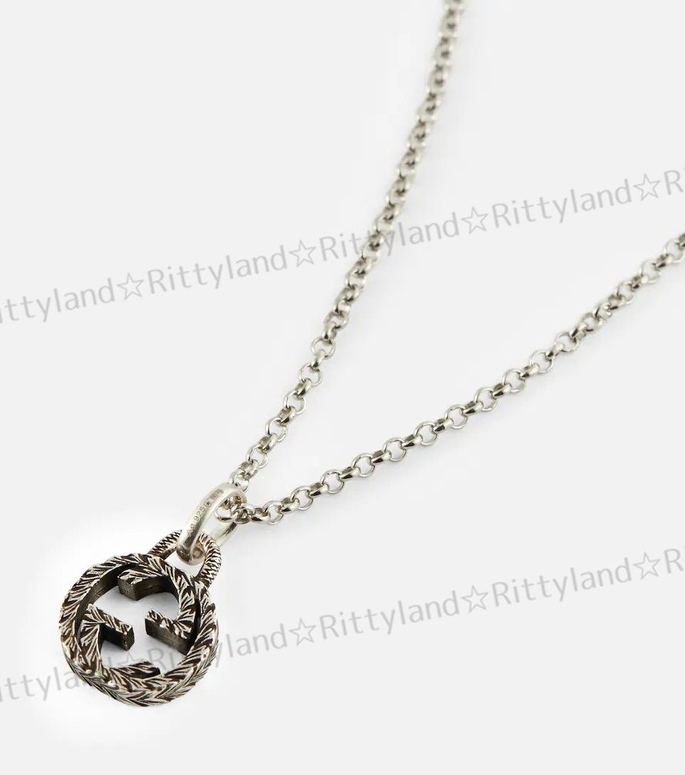 22SS】GUCCI☆Interlocking G スターリングシルバーネックレス (GUCCI 22SS】GUCCI☆Interlocking G スターリングシルバーネックレス (GUCCI