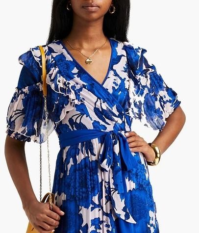 限定セール!DVF(ダイアン) 花柄 シフォン ワンピース 限定セール!DVF(ダイアン) 花柄 シフォン ワンピース